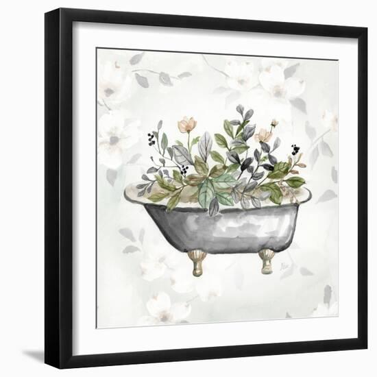 Soft Floral Tub II-null-Framed Art Print