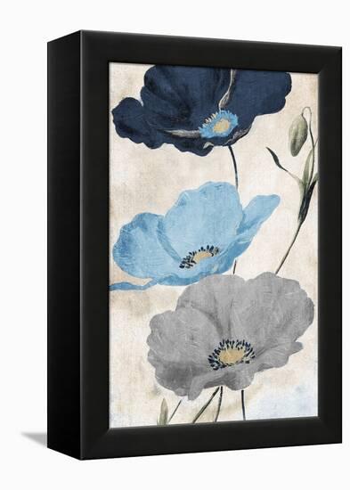 Soft Florals-Jace Grey-Framed Stretched Canvas