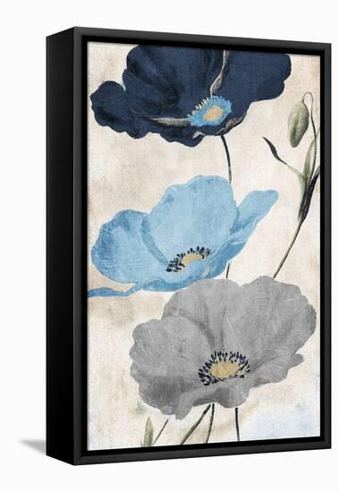 Soft Florals-Jace Grey-Framed Stretched Canvas