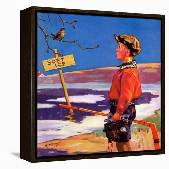 "Soft Ice,"March 1, 1936-Henry Hintermeister-Framed Premier Image Canvas