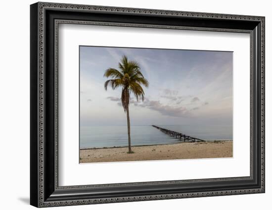 Soft Light Illuminates an Old Pier, Cuba-James White-Framed Photographic Print