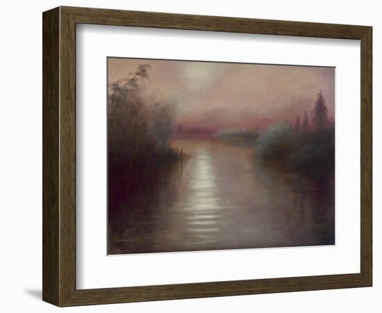 Soft Morning Light, 2023, (Oil on Canvas) Landscape Water.-Lee Campbell-Framed Giclee Print