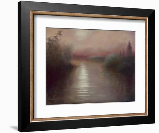 Soft Morning Light, 2023, (Oil on Canvas) Landscape Water.-Lee Campbell-Framed Giclee Print