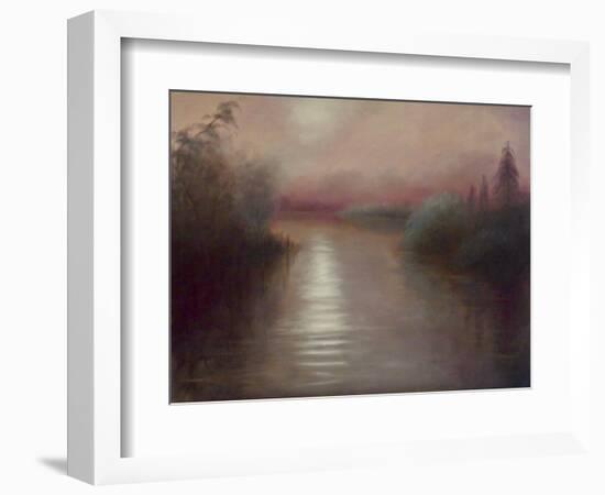 Soft Morning Light, 2023, (Oil on Canvas) Landscape Water.-Lee Campbell-Framed Giclee Print