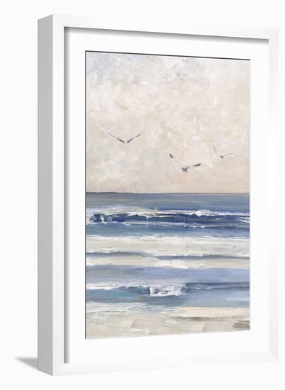 Soft Morning Seagulls-Sally Swatland-Framed Art Print