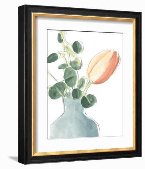 Soft Posy Sketch II-June Vess-Framed Art Print