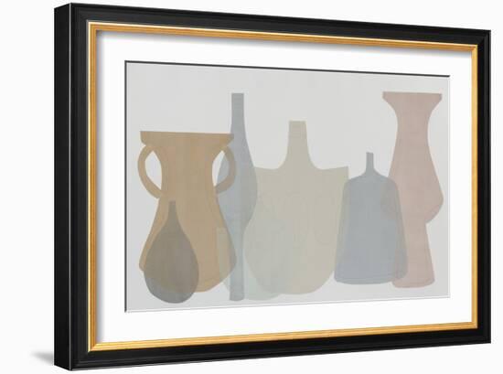 Soft Pottery Shapes III-Rob Delamater-Framed Art Print