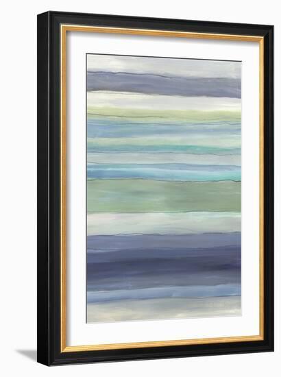 Soft Stripe Blue I-Allison Pearce-Framed Art Print