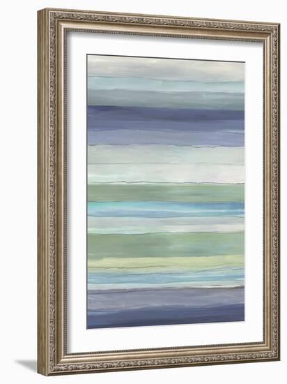 Soft Stripe Blue II-Allison Pearce-Framed Art Print