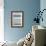 Soft Stripe Blue II-Allison Pearce-Framed Art Print displayed on a wall