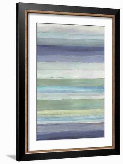 Soft Stripe Blue II-Allison Pearce-Framed Art Print