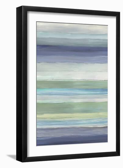 Soft Stripe Blue II-Allison Pearce-Framed Art Print