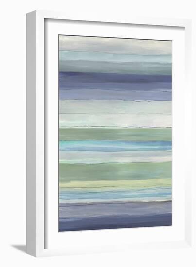 Soft Stripe Blue II-Allison Pearce-Framed Art Print