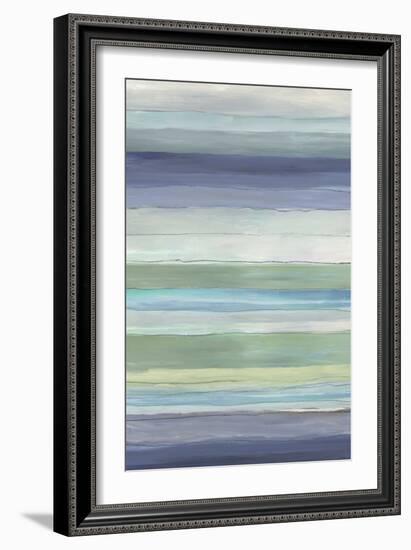 Soft Stripe Blue II-Allison Pearce-Framed Art Print