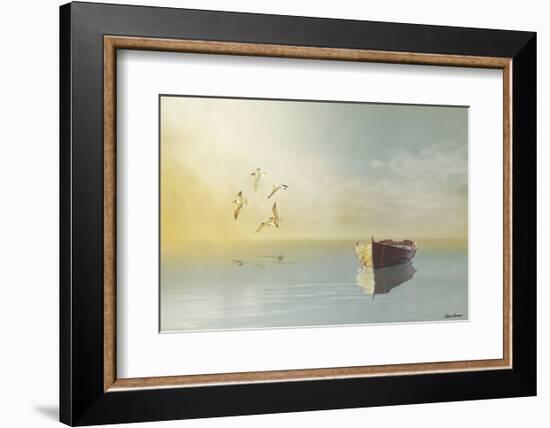 Soft Sunrise on the Beach 11-Carlos Casamayor-Framed Art Print