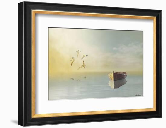 Soft Sunrise on the Beach 11-Carlos Casamayor-Framed Art Print