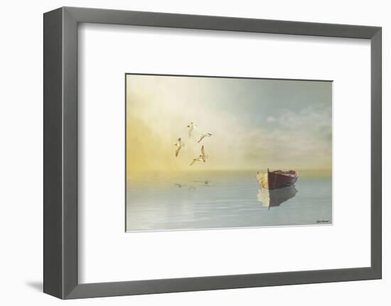 Soft Sunrise on the Beach 11-Carlos Casamayor-Framed Art Print