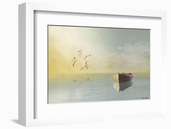 Soft Sunrise on the Beach 11-Carlos Casamayor-Framed Art Print