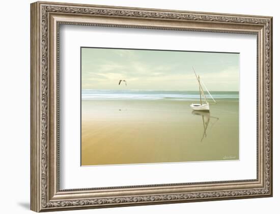 Soft Sunrise on the Beach 1-Carlos Casamayor-Framed Art Print