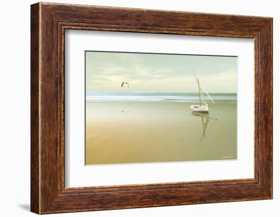 Soft Sunrise on the Beach 1-Carlos Casamayor-Framed Art Print