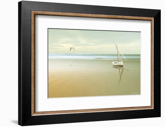 Soft Sunrise on the Beach 1-Carlos Casamayor-Framed Art Print