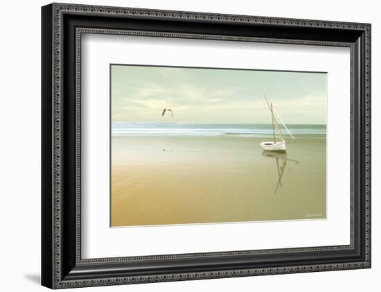 Soft Sunrise on the Beach 1-Carlos Casamayor-Framed Art Print