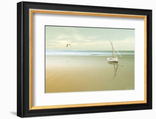 Soft Sunrise on the Beach 1-Carlos Casamayor-Framed Art Print