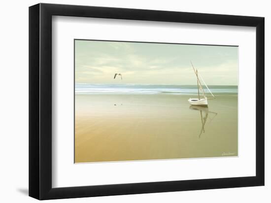 Soft Sunrise on the Beach 1-Carlos Casamayor-Framed Art Print