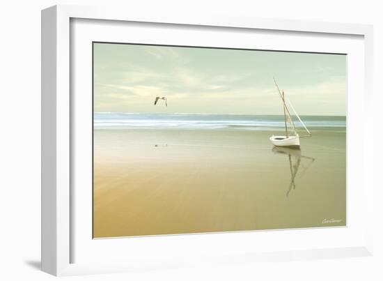 Soft Sunrise on the Beach 1-Carlos Casamayor-Framed Giclee Print