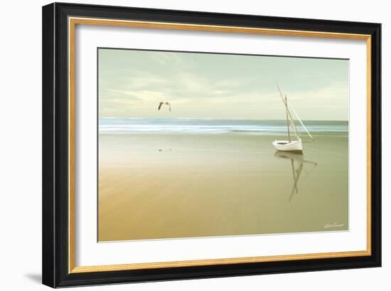 Soft Sunrise on the Beach 1-Carlos Casamayor-Framed Giclee Print