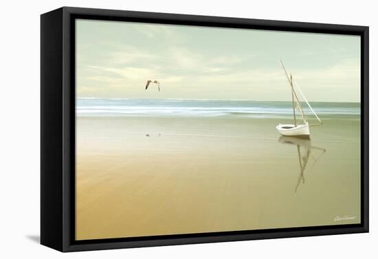 Soft Sunrise on the Beach 1-Carlos Casamayor-Framed Premier Image Canvas