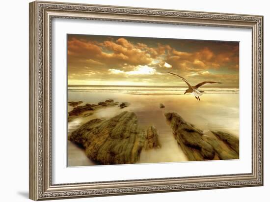 Soft Sunrise on the Beach 4-Carlos Casamayor-Framed Giclee Print