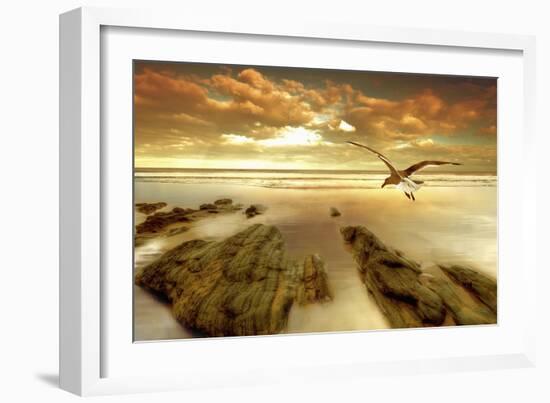 Soft Sunrise on the Beach 4-Carlos Casamayor-Framed Giclee Print