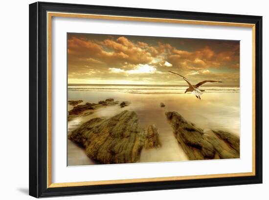 Soft Sunrise on the Beach 4-Carlos Casamayor-Framed Giclee Print