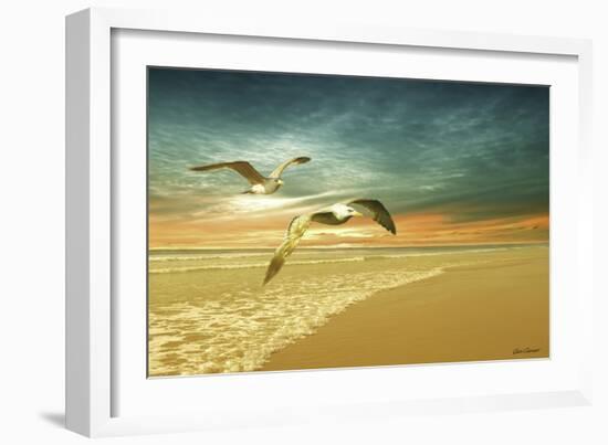 Soft Sunrise on the Beach 6-Carlos Casamayor-Framed Giclee Print