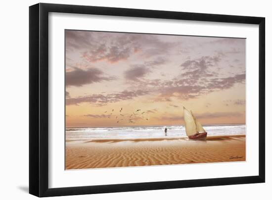 Soft Sunrise on the Beach 7-Carlos Casamayor-Framed Giclee Print