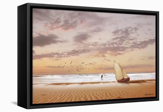 Soft Sunrise on the Beach 7-Carlos Casamayor-Framed Premier Image Canvas