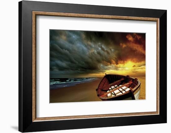 Soft Sunrise on the Beach 9-Carlos Casamayor-Framed Art Print