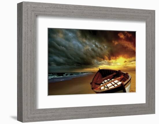 Soft Sunrise on the Beach 9-Carlos Casamayor-Framed Art Print