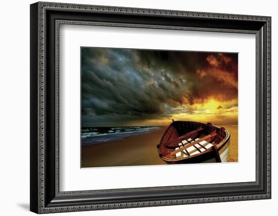Soft Sunrise on the Beach 9-Carlos Casamayor-Framed Art Print