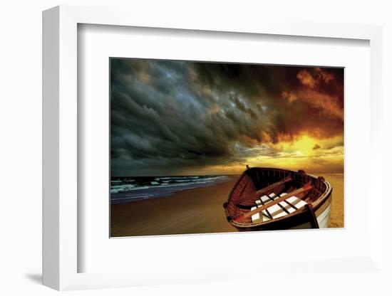 Soft Sunrise on the Beach 9-Carlos Casamayor-Framed Art Print
