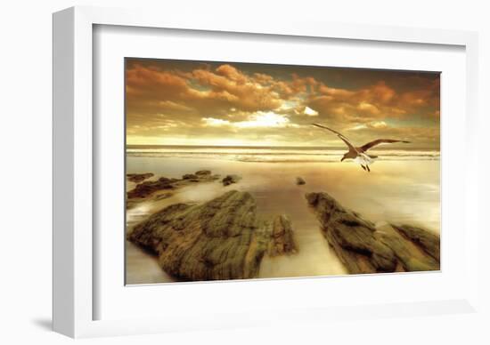 Soft Sunrise on the Beach, no. 4-Carlos Casamayor-Framed Giclee Print