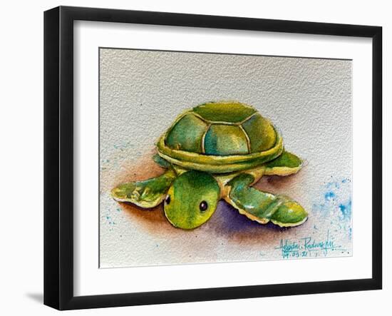 Soft Toy Turtle-Ashwini Rudraksi-Framed Art Print