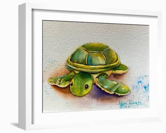 Soft Toy Turtle-Ashwini Rudraksi-Framed Art Print