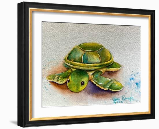 Soft Toy Turtle-Ashwini Rudraksi-Framed Art Print