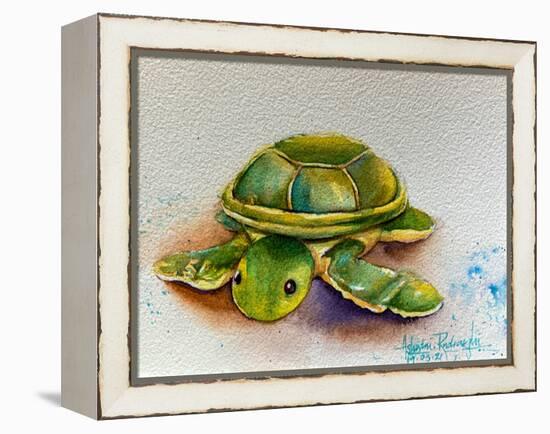 Soft Toy Turtle-Ashwini Rudraksi-Framed Stretched Canvas