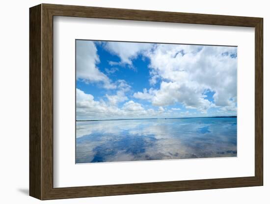 Soft Wave of the Sea on the Sandy Beach-idizimage-Framed Photographic Print