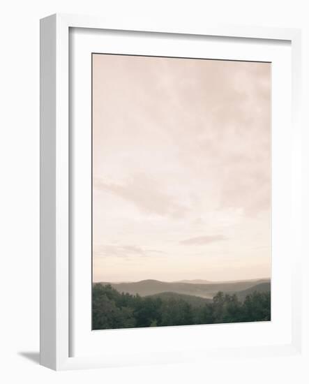 Softly Pink Misty Hills-null-Framed Photographic Print