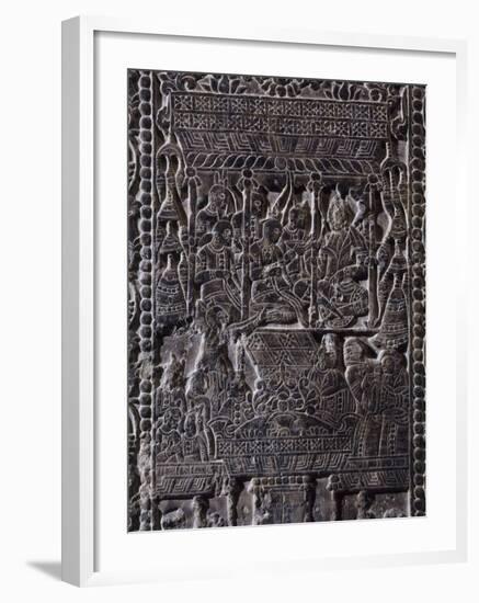 Sogdian Festival of the New Year, Funerary Stone, Pei Northern Ch'i Dynasty, 550-577 AD-null-Framed Photographic Print