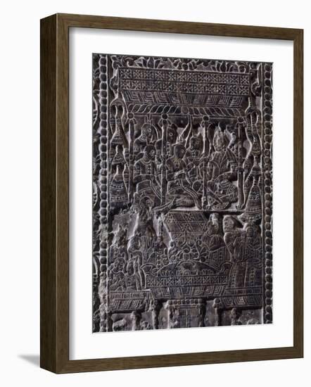 Sogdian Festival of the New Year, Funerary Stone, Pei Northern Ch'i Dynasty, 550-577 AD-null-Framed Photographic Print